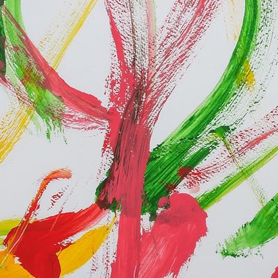 Alternate image for Elephant Art Painting with Colorful Lines from Thailand Fun Run