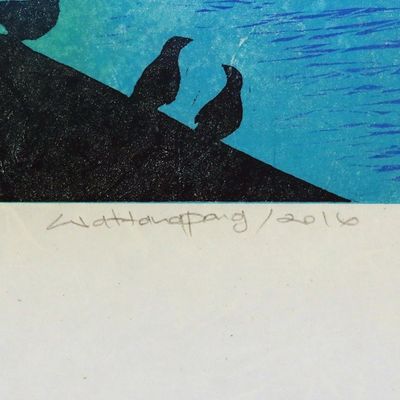 Alternate image for Signed Blue Moonlight Print from Thailand Nighttime I