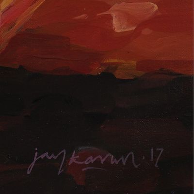 Alternate image for Expressionist Painting of a Woman at the Beach from India A Sea of Reverie