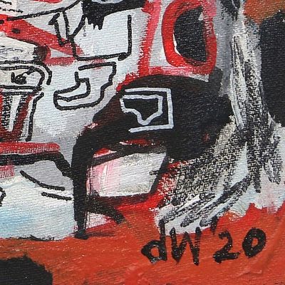 Alternate image for Signed Indonesian Acrylic Painting on Canvas The Protector II