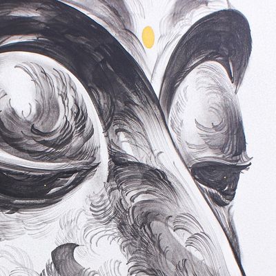 Alternate image for Original Thai Expressionist Painting of Buddha Buddhas Breath