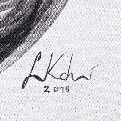 Alternate image for Original Thai Expressionist Painting of Buddha Buddhas Breath