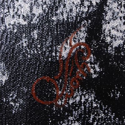 Alternate image for Stretched Acrylic Painting of Woman with Floral Background Embrace of Loneliness II