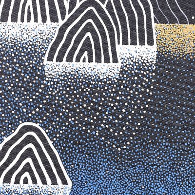 Alternate image for Midnight Mountain Landscape Painting from Thailand Night Mountain I