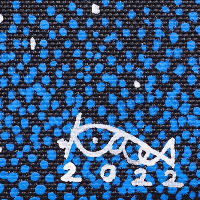 Alternate image for Midnight Mountain Landscape Painting from Thailand Night Mountain I