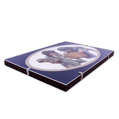 Alternate image for Signed and Mounted Portrait of Michoacan Women from Mexico The Little Merchant Girl