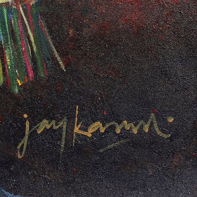 Alternate image for Signed Acrylic Expressionist Painting of a Woman Hope of Love