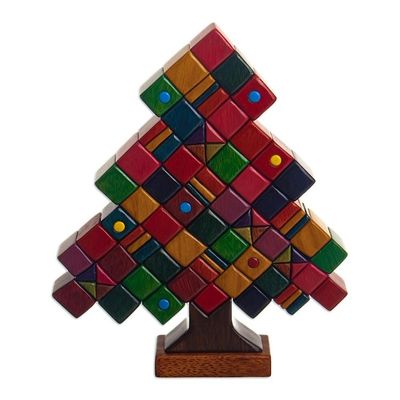 Alternate image for Multicolored Christmas Tree Sculpture Gift Tree