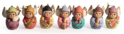 Alternate image for Unique Christmas Ceramic Ornaments Set of 7 Angel Choir