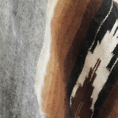 Alternate image for Unique Peruvian Alpaca Wool Mens Poncho Hualhuas Night