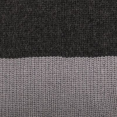 Alternate image for Mens Blac Grey Baby Alpaca Blend Sweater Peru Peru in Three