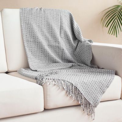 Alternate image for Monochromatic Alpaca Blend Throw from Peru Cozy Combination in Pebble