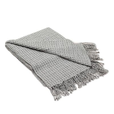 Alternate image for Monochromatic Alpaca Blend Throw from Peru Cozy Combination in Pebble