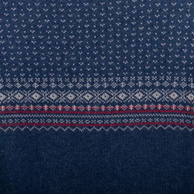 Alternate image for Mens Acrylic and Cotton Pullover Sweater in a Cool Palette Nordic Style