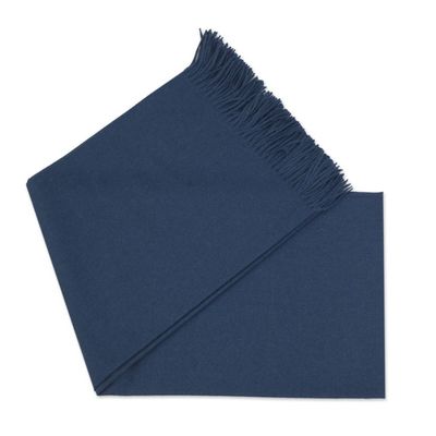 Alternate image for 100 Baby Alpaca Throw Blanket in Solid Teal from Peru Blissful Dream in Teal