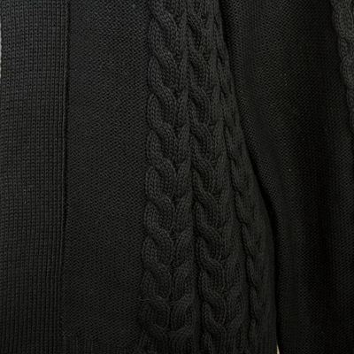 Alternate image for Eco Friendly Black Cable Knit Open Front Cardigan Black Cable Classic