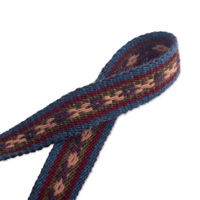 Alternate image for Hand Loomed Alpaca Shoulder Sling Bag Cusco Glyphs