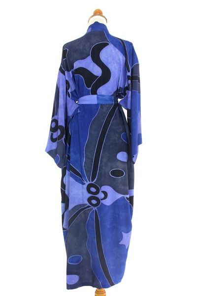 Alternate image for Indonesian Batik Patterned Robe Through the Seas