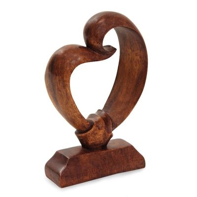 Alternate image for Romantic Wood Sculpture Heart Bond