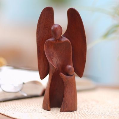 Alternate image for Angel Themed Wood Sculpture Fairy Mother