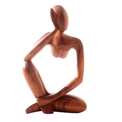 Alternate image for Hand Crafted Suar Wood Statuette Common Dream