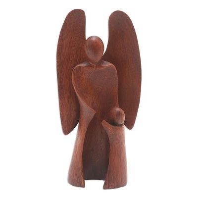 Alternate image for Angel Themed Wood Sculpture Fairy Mother