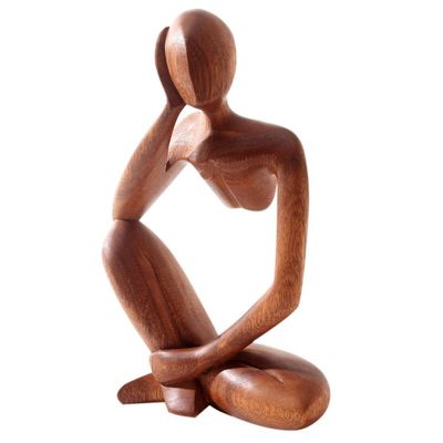 Alternate image for Hand Crafted Suar Wood Statuette Common Dream