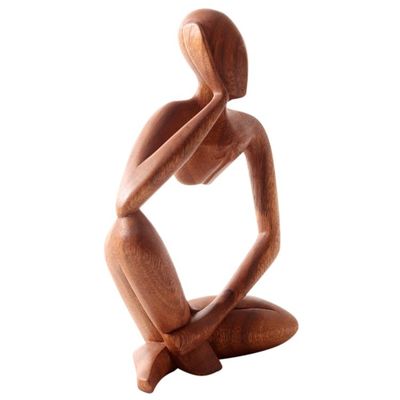 Alternate image for Hand Crafted Suar Wood Statuette Common Dream