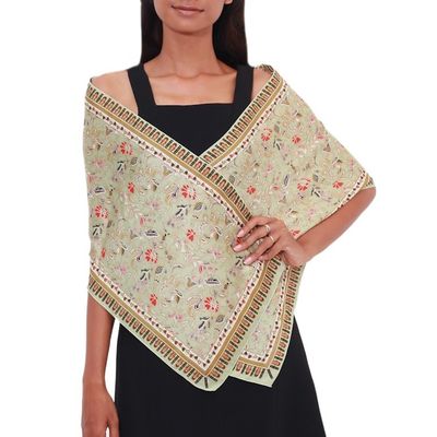 Alternate image for Laurel Batik Silk Scarf from Bali Singa Laurel