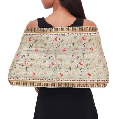 Alternate image for Laurel Batik Silk Scarf from Bali Singa Laurel