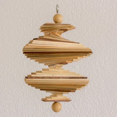 Alternate image for Handcrafted Wood Mobile with Adjustable Shapes Tranquil Moments