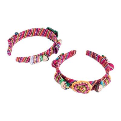 Alternate image for Multicolored Cotton Headbands Pair Pretty Quitapenas