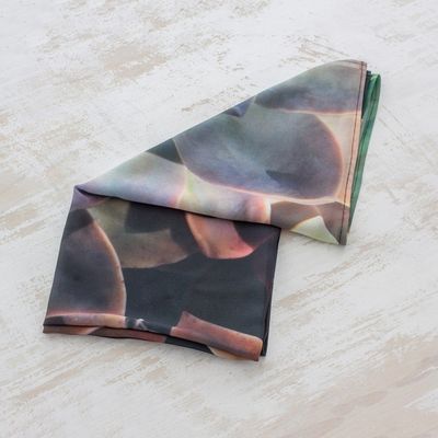 Alternate image for Handkerchief with Printed Succulent Photograph Succulent Paradise