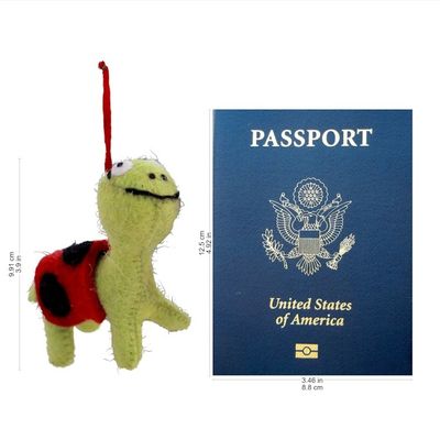 Alternate image for Hand Crafted Wool Animal Ornaments Set of 4 Cheerful Creatures