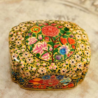 Alternate image for Velvet-Lined Floral Decorative Box Kashmir Garland