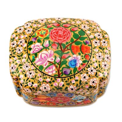 Alternate image for Velvet-Lined Floral Decorative Box Kashmir Garland