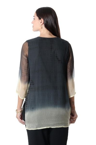 Alternate image for Tie-Dyed Tunic with Glass Bead Detail Magical Glamour