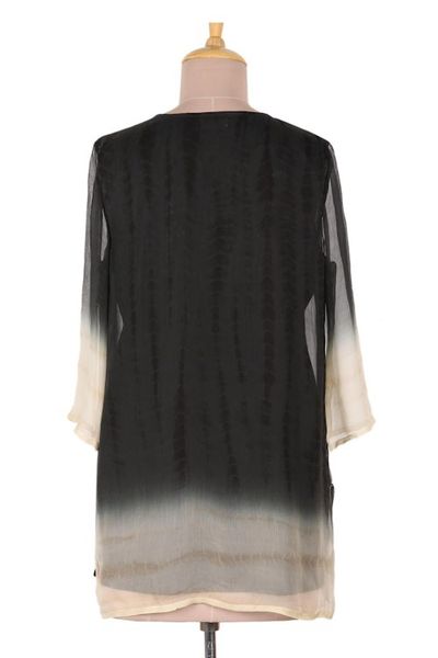 Alternate image for Tie-Dyed Tunic with Glass Bead Detail Magical Glamour