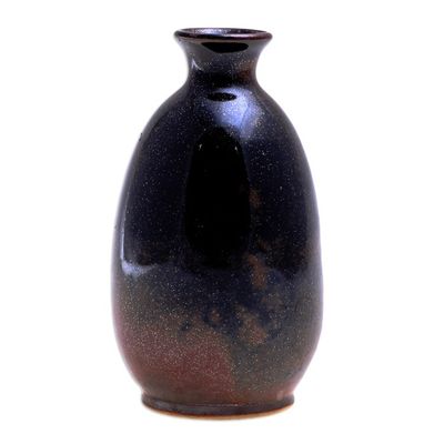 Alternate image for Artisan Crafted Ceramic Bud Vase Thai Rustic