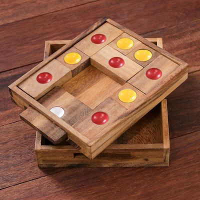 Alternate image for Handmade Rain Tree Wood Puzzle from Thailand Escape