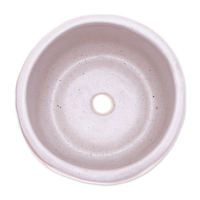 Alternate image for Handcrafted Ceramic Flower Pot with Brown Speckle Pattern Speckled Bud