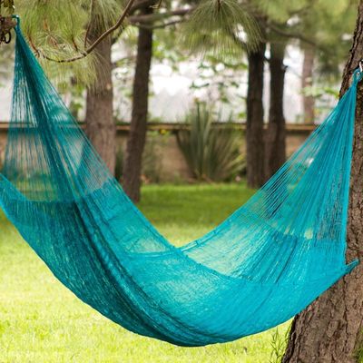 Alternate image for Aqua Double Nylon Mayan Hammock Maya Bondi