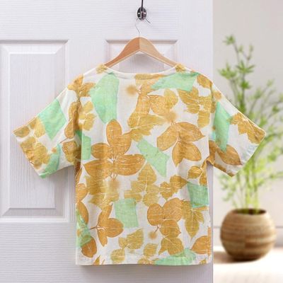 Alternate image for Thai Botanical Ouke-Printed Cotton Blouse Botanical Mood