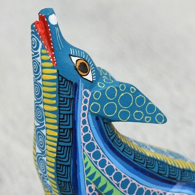 Alternate image for Handcrafted Copal Wood Alebrije Coyote Figurine Coyote Charm