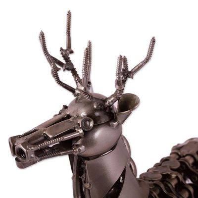 Alternate image for Recycled Metal Auto Part Deer Sculpture from Mexico Mechanical Deer