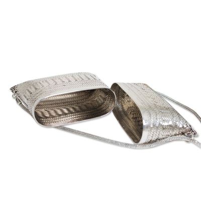 Alternate image for Silver Plated Petite Woven Shoulder Bag Thai Weavings