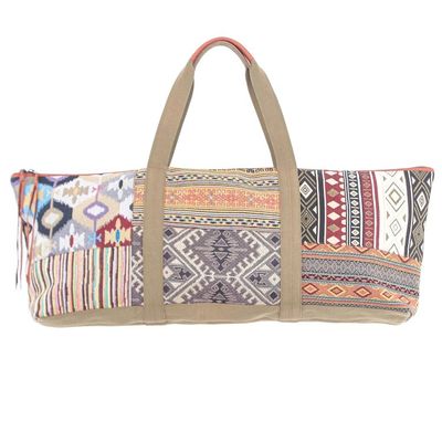 Alternate image for Geometric Patterned Cotton Blend Yoga Mat Bag Summer Fit