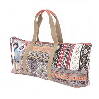Alternate image for Geometric Patterned Cotton Blend Yoga Mat Bag Summer Fit