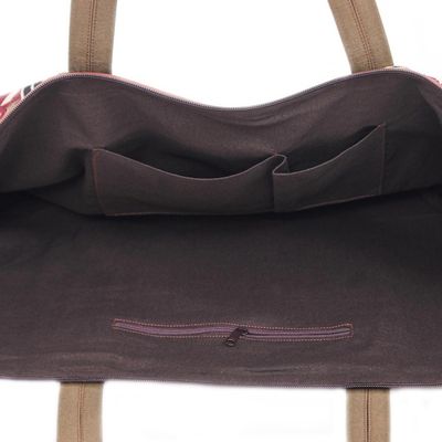 Alternate image for Geometric Patterned Cotton Blend Yoga Mat Bag Summer Fit