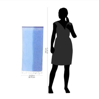 Alternate image for Cotton Wrap Scarves in Blue from Thailand Pair Delightful Breeze in Blue